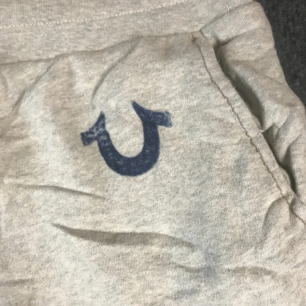 True Religion Jogger Sweatpants Mens 36x27 Gray Drawstring Waist Classic Logo